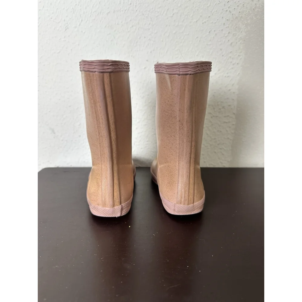 Hunter Rain Boots Pink Bella Little Girls US 7/ EU 25 Rubber Pull On Everyday